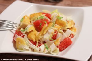 Salade de haddock fenouil endive et pamplemousse une pincee de cuisine